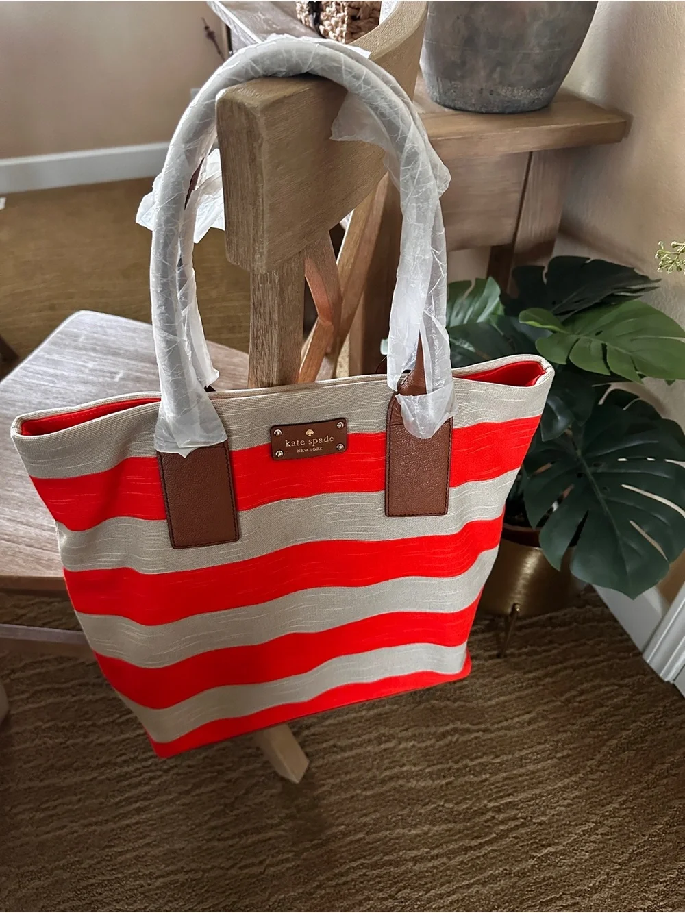 NEW Kate Spade ♠️ New York Jubilee Stripe Bon Shopper Tote Bag